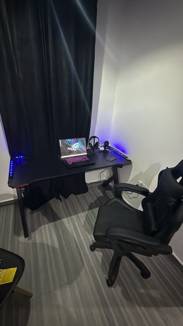 Home Office Study Desk with RGB Lights - Image 6