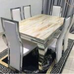 Classic 6 Seaters Marble Dining Set