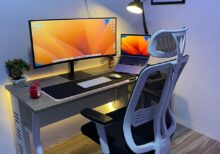 Home Office Desk & Ergonomic Mesh Chair 370k