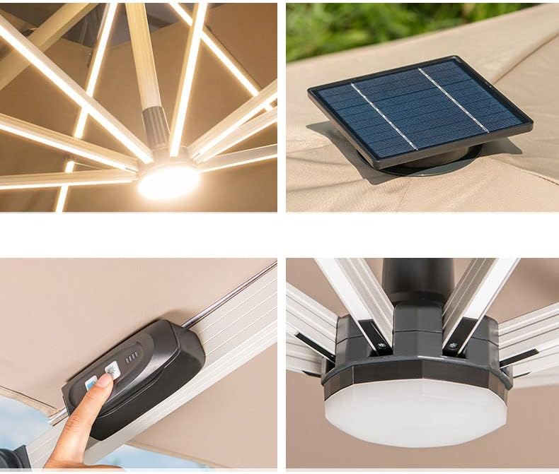 Outdoor Garden Parasol With Solar Light - Image 5