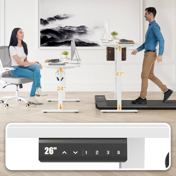 Adjustable Height Electric Studio Gaming Standing Desk 1.2 Meter | Wood Finish - Image 5