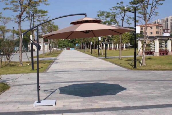 Outdoors Canopy Umbrella Parasol With Marble Base - Image 6