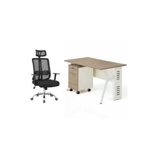 A Set Of Office Table With Office Executive Chair