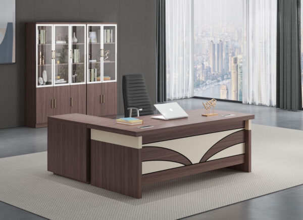 2025 MODERN EXECUTIVE OFFICE TABLE WITH EXTENSION - Image 3