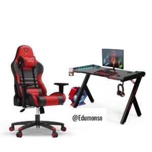 Furgle Gaming Chair + Desk With RGB Light