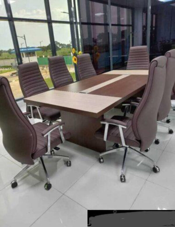 10-12 Two -Toned Wooden conference table - Image 2