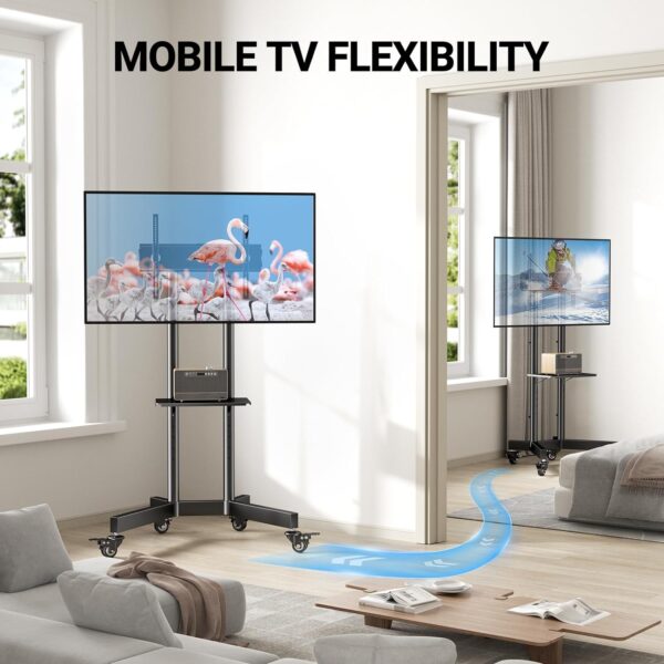 Mobile TV Stand for 32”-65 Inch - Image 3