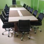 10-12 Two -Toned Wooden conference table
