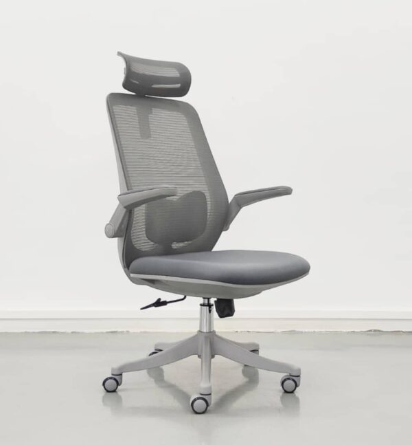 Grey Mesh Adjustable Arm Chair