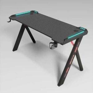 Modern R Shaped RGB Led Lights Gaming Table 1.2MTR