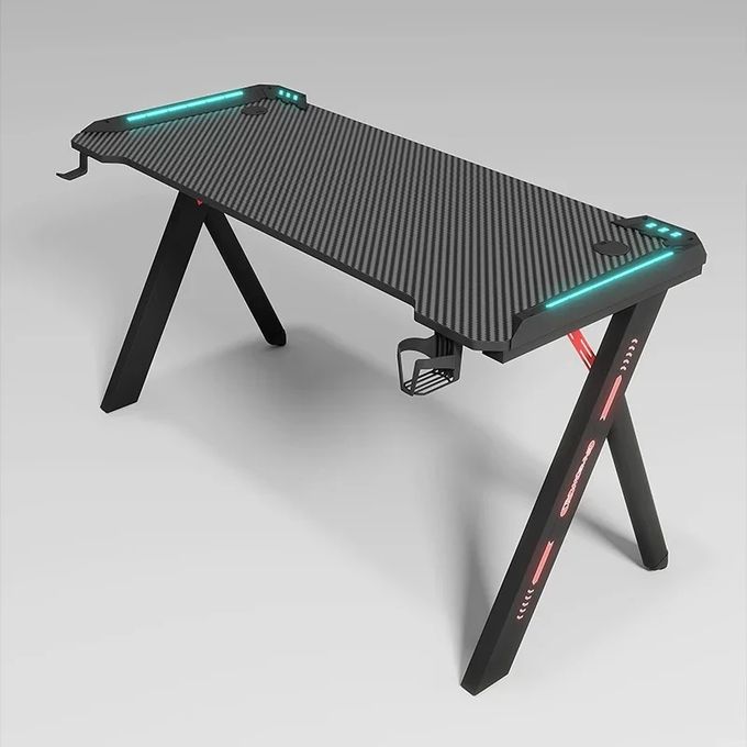 Modern R Shaped RGB Led Lights Gaming Table 1.2MTR