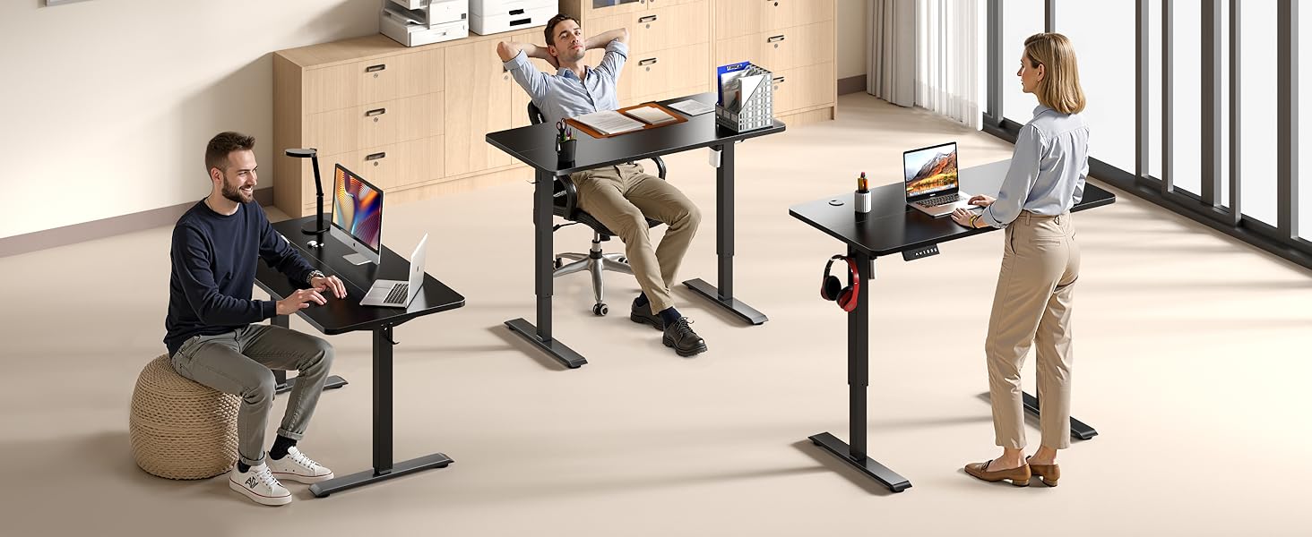 Electric Standing Desk Adjustable Height, 48 x 24 Inch Computer Desk - Image 2