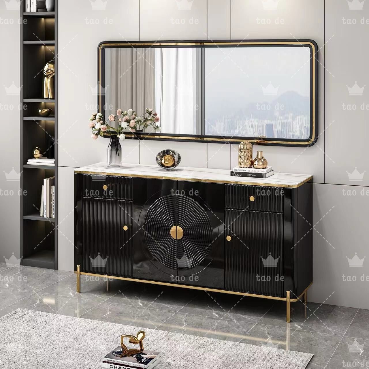 Dallas Luxurious Console With Mirror - Image 5