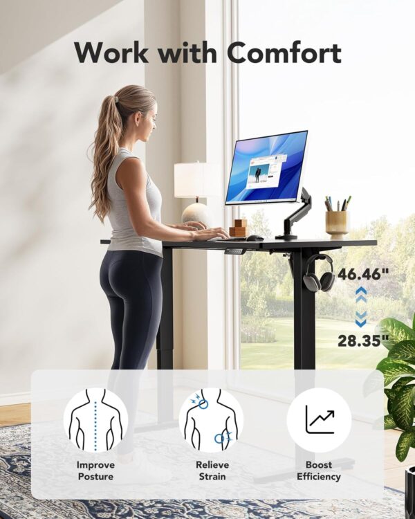 Sit Stand Up Desk for Home Office 1.2mtr - Image 6