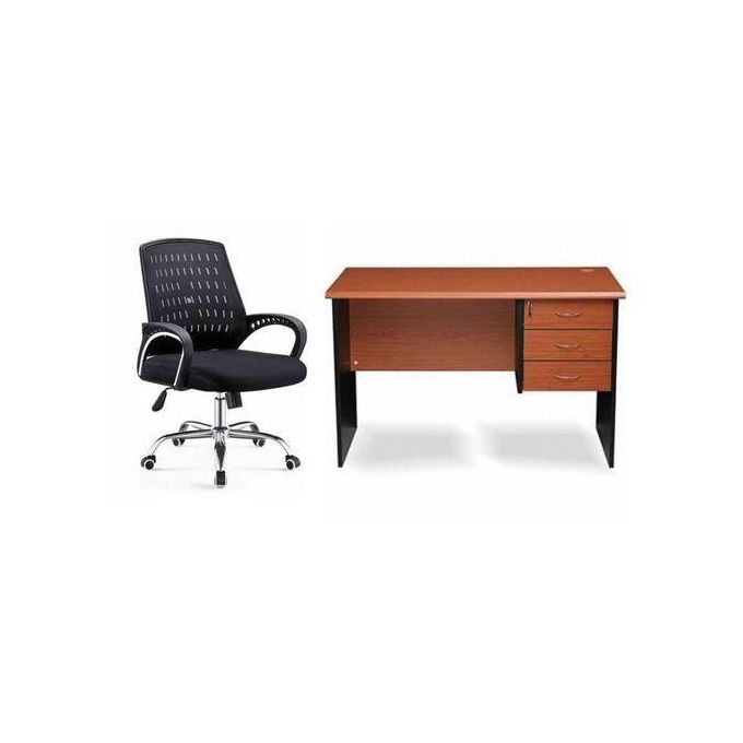 Manager Office Table And Mesh Swivel Chair