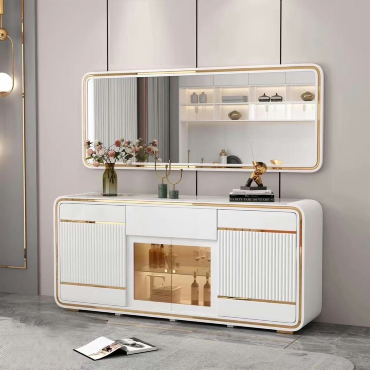 Dallas Luxurious Console With Mirror - Image 7