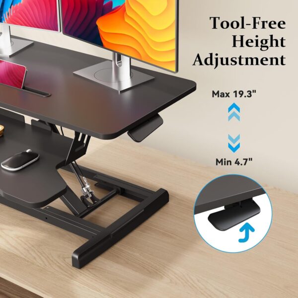 Stand up Desk Riser Computer Workstation for Home Office - Image 6
