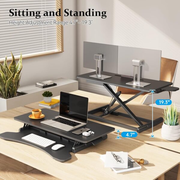 Stand up Desk Riser Computer Workstation for Home Office - Image 2