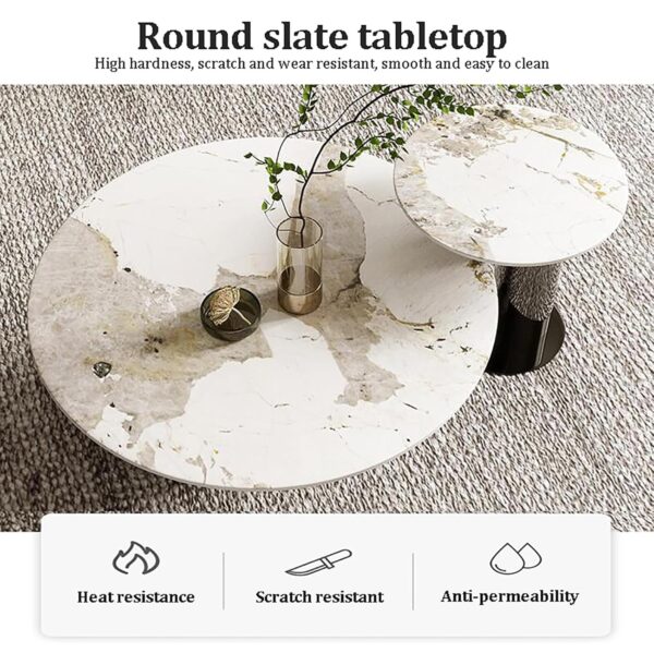 Italian minimalist modern Coffee Table Black Stainless Steel - Image 3