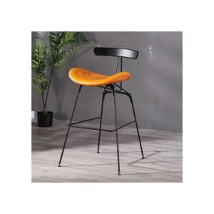 Luxury Kitchen Breakfast Stool With Curve Backrest Support