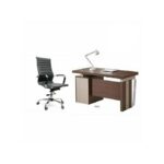 A Set Of Office Table With Office Executive Chair