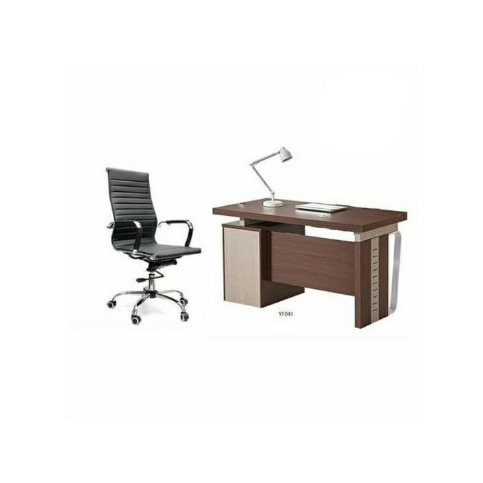 A Set Of Office Table With Office Executive Chair