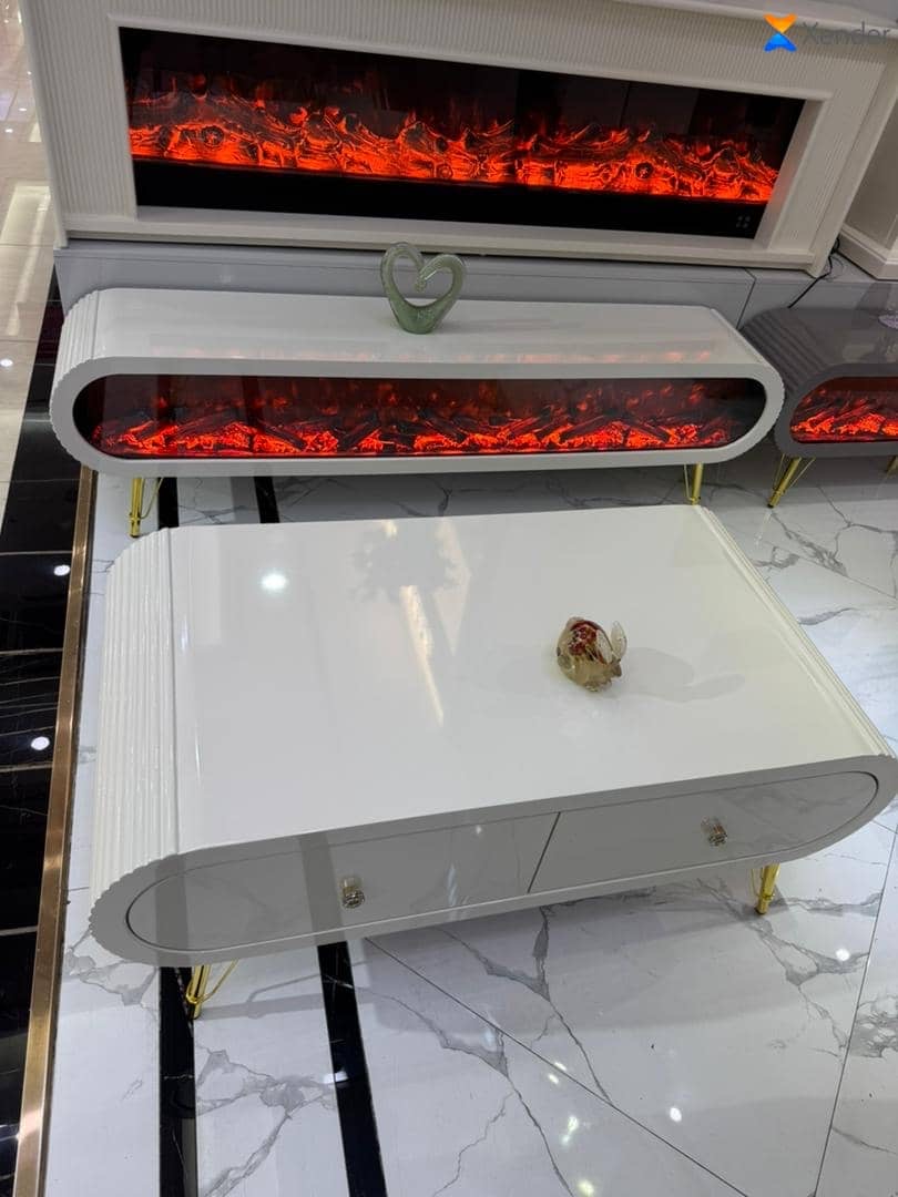 Italian Fireplace TV Stand And Centre Table For Smart HOme - Image 3