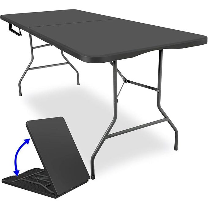 6ft STRONG PLASTIC Foldable Table + 4 Chairs - Image 2