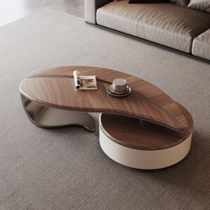 Coffee Table Vintage Walnut Coffee Table for Living Room