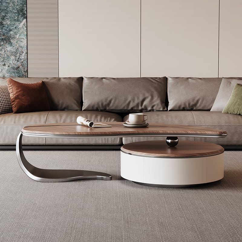 Coffee Table Vintage Walnut Coffee Table for Living Room - Image 5