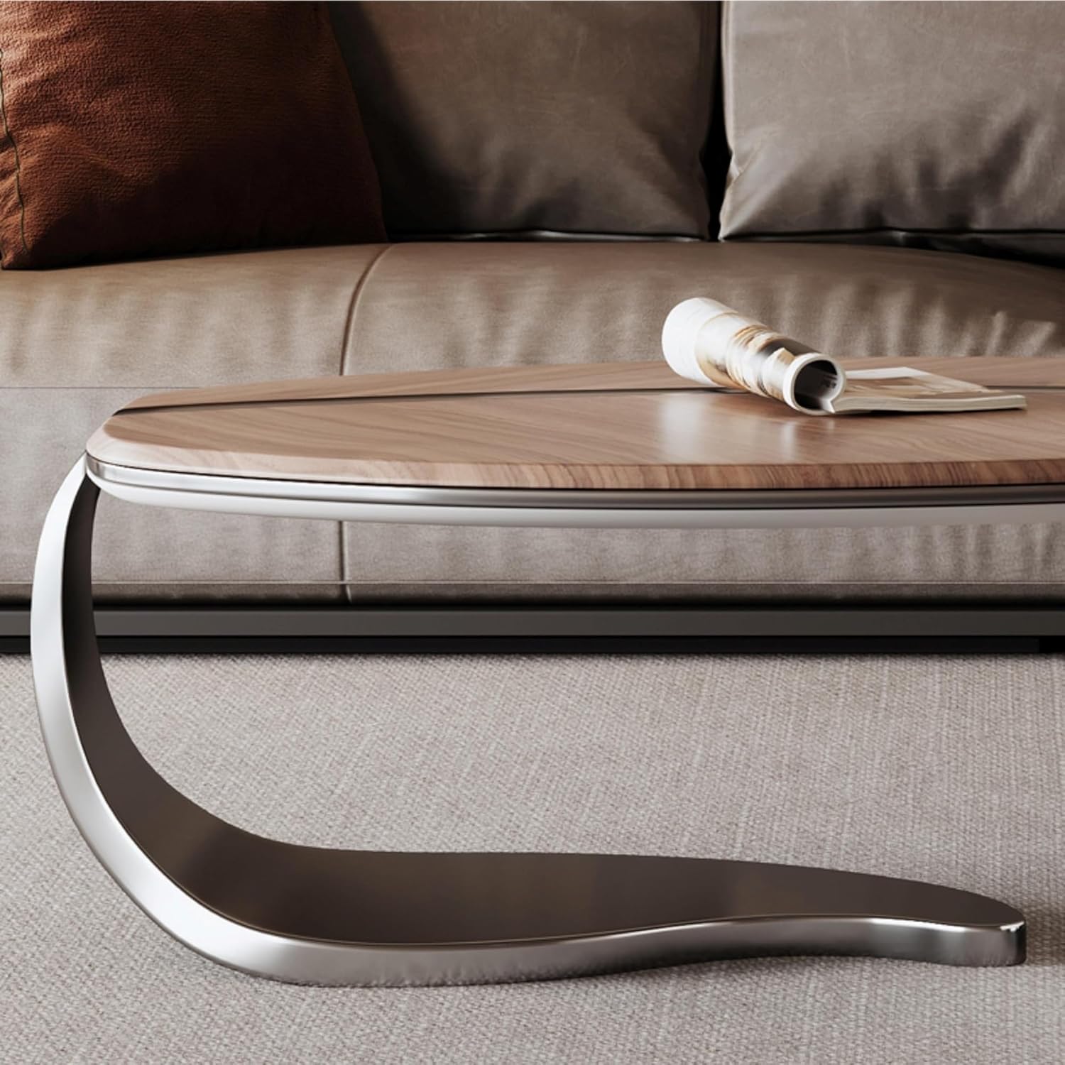 Coffee Table Vintage Walnut Coffee Table for Living Room - Image 4