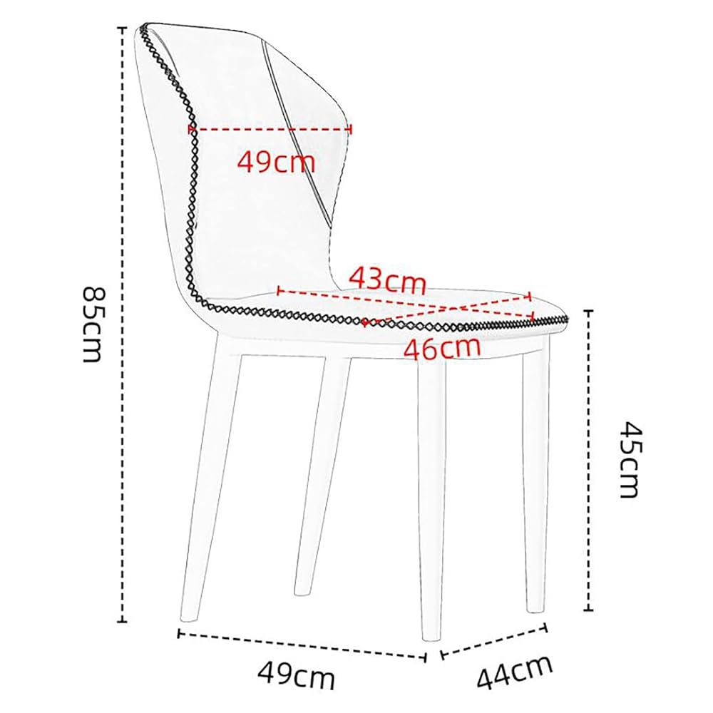 Leather Upholstered Backrest Leisure Chair - 2pcs - Image 5