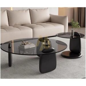 2in1 Modern Tempered Glass Coffee Table