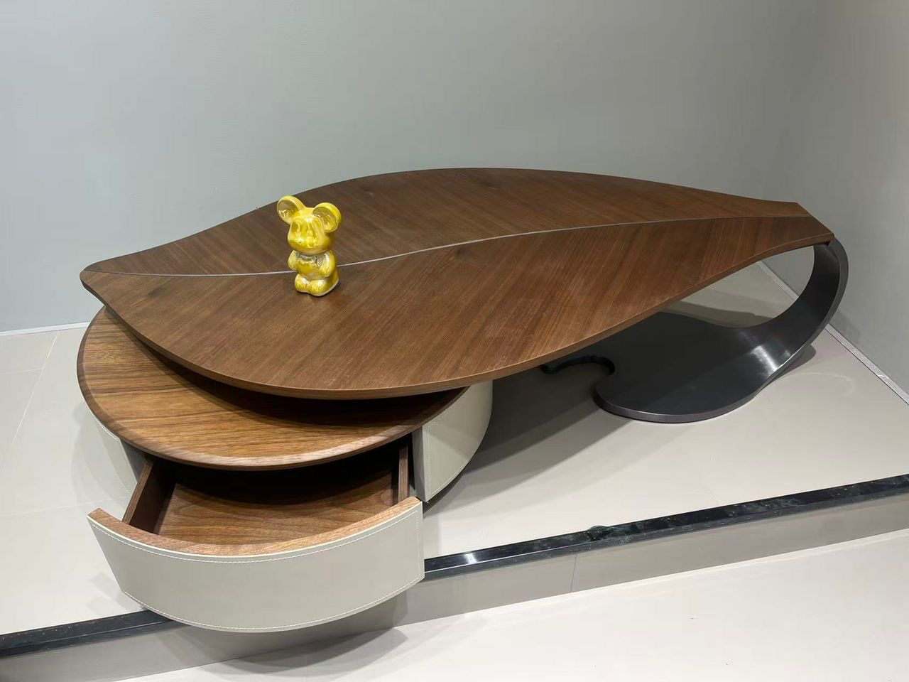 Modern Vintage Walnut Coffee Table - Image 6