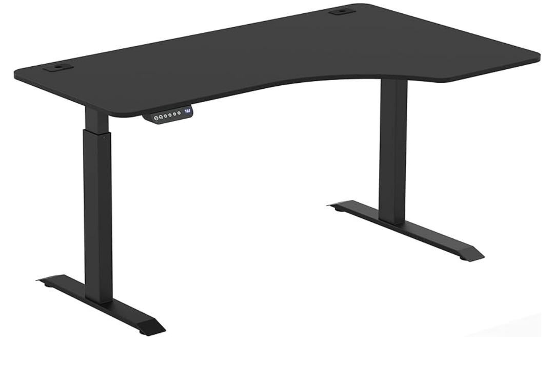 55-Inch Large Electric Height Adjustable L-Shaped Standing Desk - Image 2