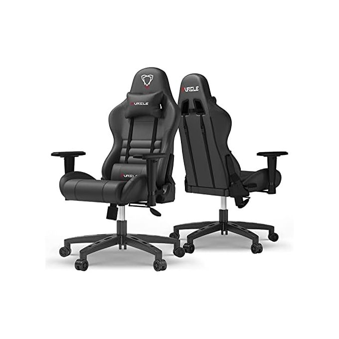Full Black Furgle Gaming Chair With Footrest