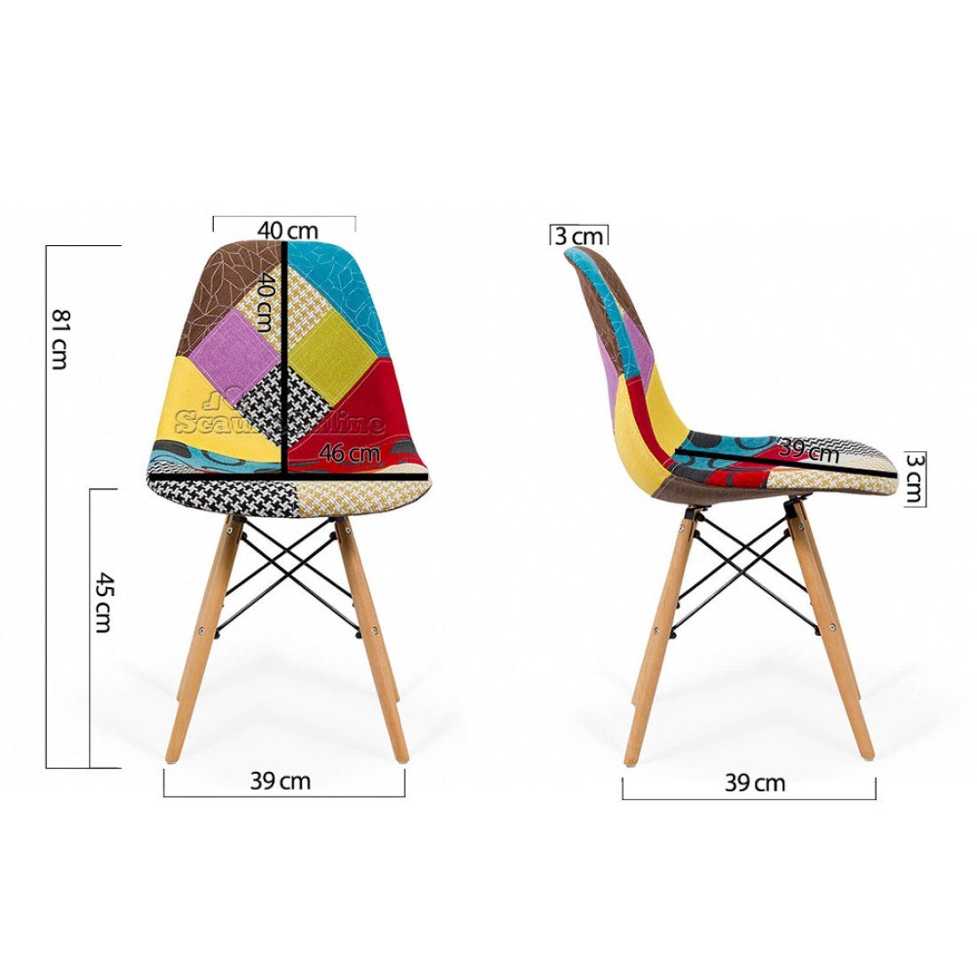 DINING CHAIR 232C MULTICOLOR - Image 3