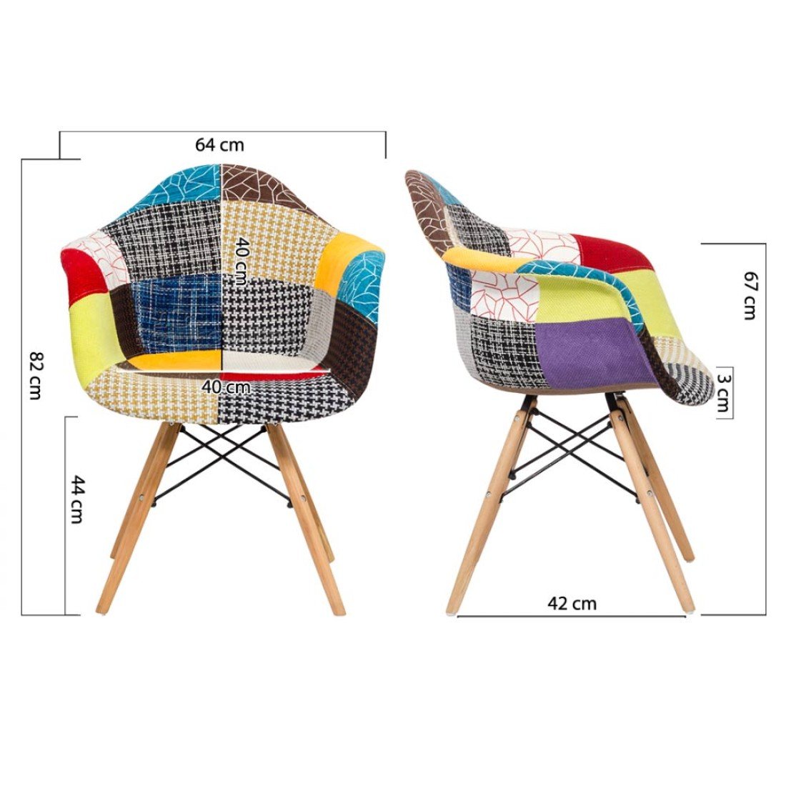 PATCHWORK CHAIR BUC 243 MULTICOLORED - Image 5