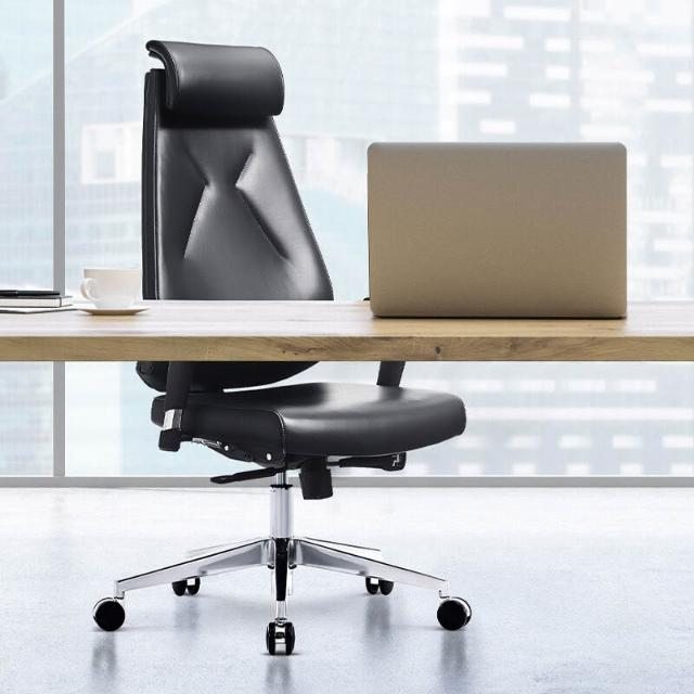 Luxury genuine leather executive office chair, study chair - Image 2