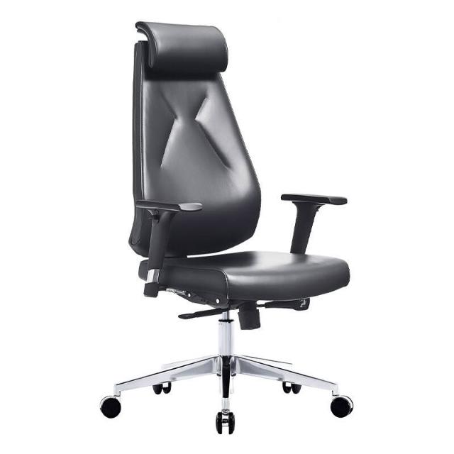 Luxury genuine leather executive office chair, study chair