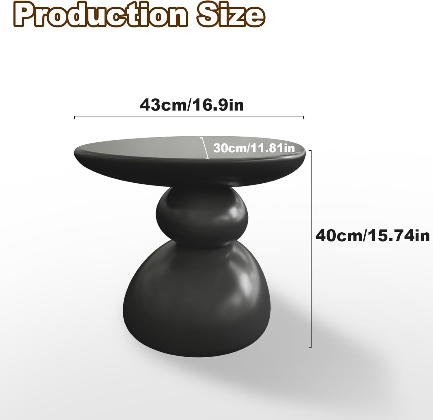 Modern Resin End Table, Irregular Sofa Side Table - Image 6