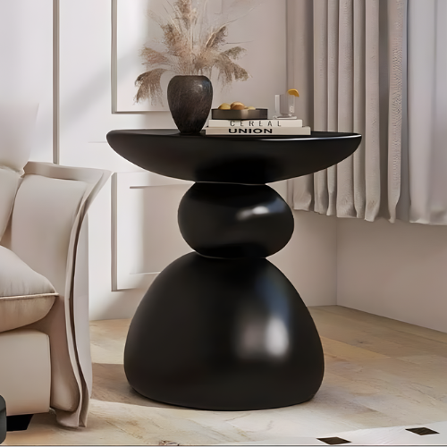 Sculptural Pedestal Accent Side Table