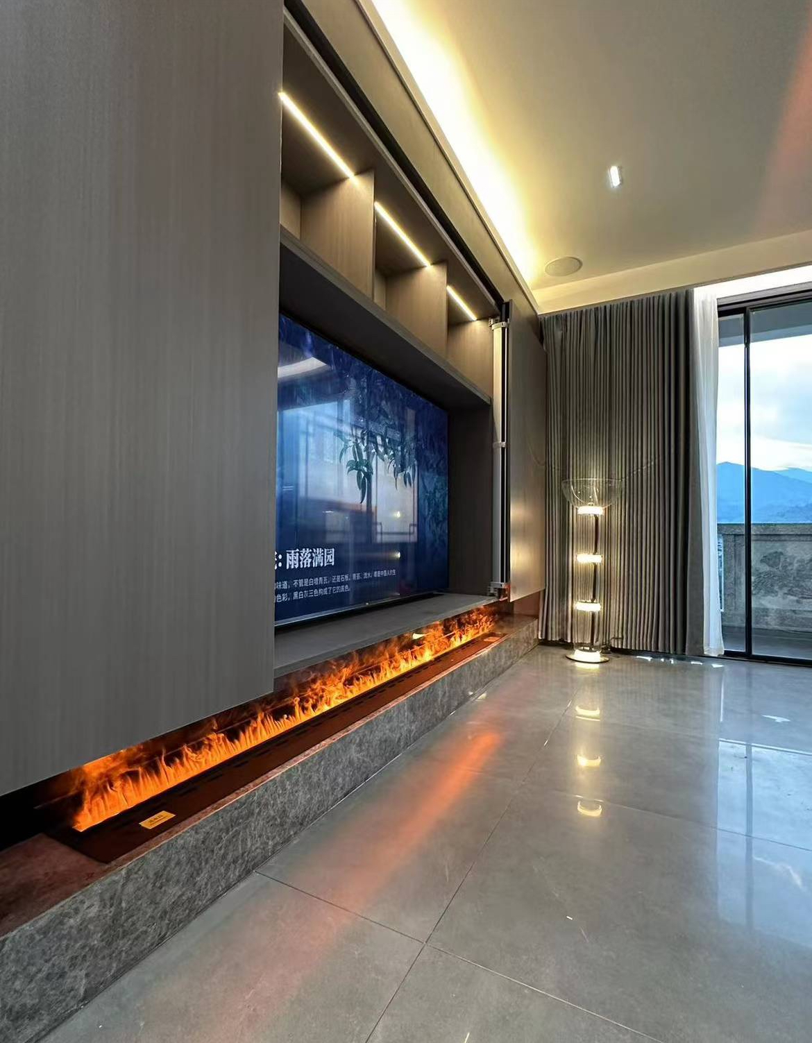 3D Water Vapor Fireplace, Atomized Fireplace With 9 Mist Flame Colors And Auto Water Refill, Touch Panel/App/Remote Control - Image 6