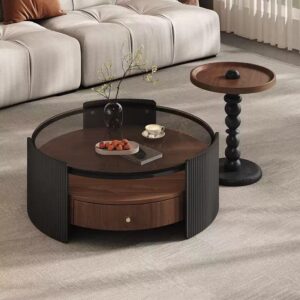 French Elegance Round Coffee Table Set Of 2