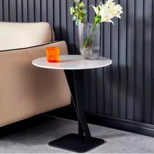 Round Coffee Table End Tables for Living Room, Side End Table 001