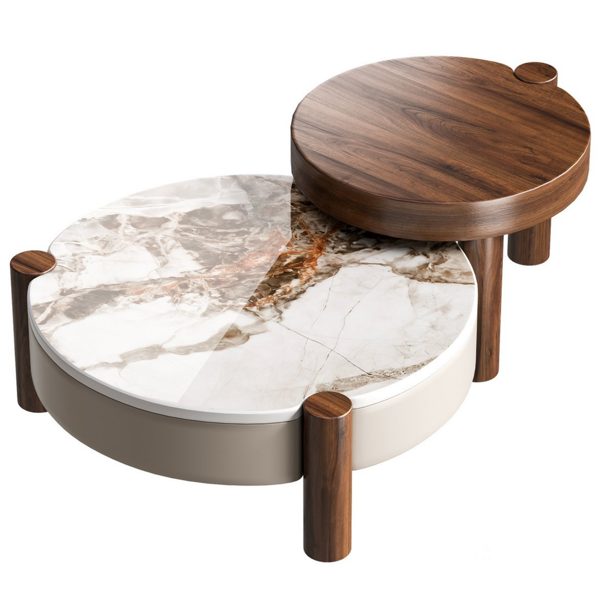 Unique Walnut Coffee Table - Image 3