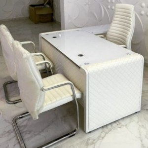 1.6 Meter Glass Office Desk + Chairs